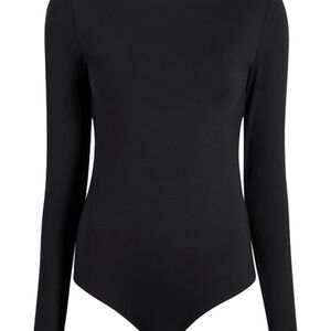 Nuuds Open Back Black Bodysuit
